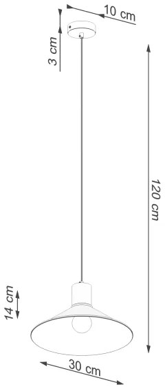 Sollux SL.1319 - Csillár zsinóron JAGA 1xE27/15W/230V átm. 30 cm fehér