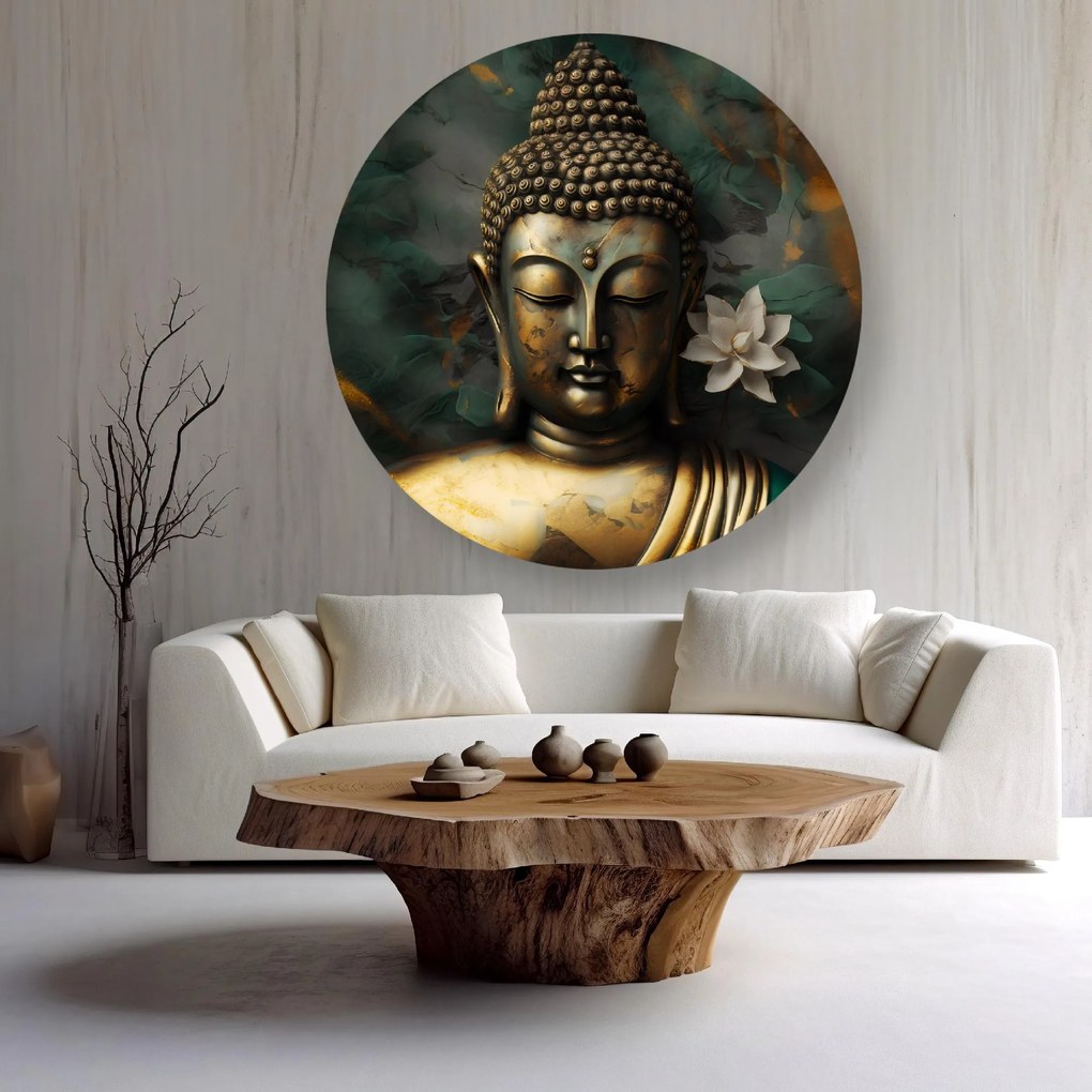 Gario Kerek vászonkép Arany Buddha egy absztrakt háttér Méret: 40 x 40 cm