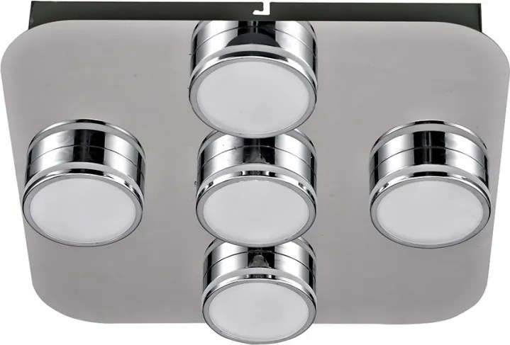 Italux MARCEL HD-4011N-05-9051D CH Süllyesztett mennyezeti lámpa 5x5W/LED