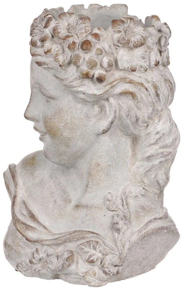 Beton burkolat Bysta női fej, átmérő 23 cm, 23 x17 x 30 cm