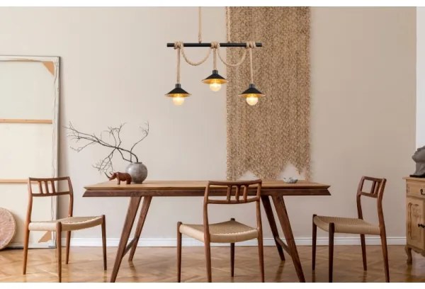 Globo 15690-3H - DIANA függőlámpa kábellel, 3xE27/60W/230V, fekete