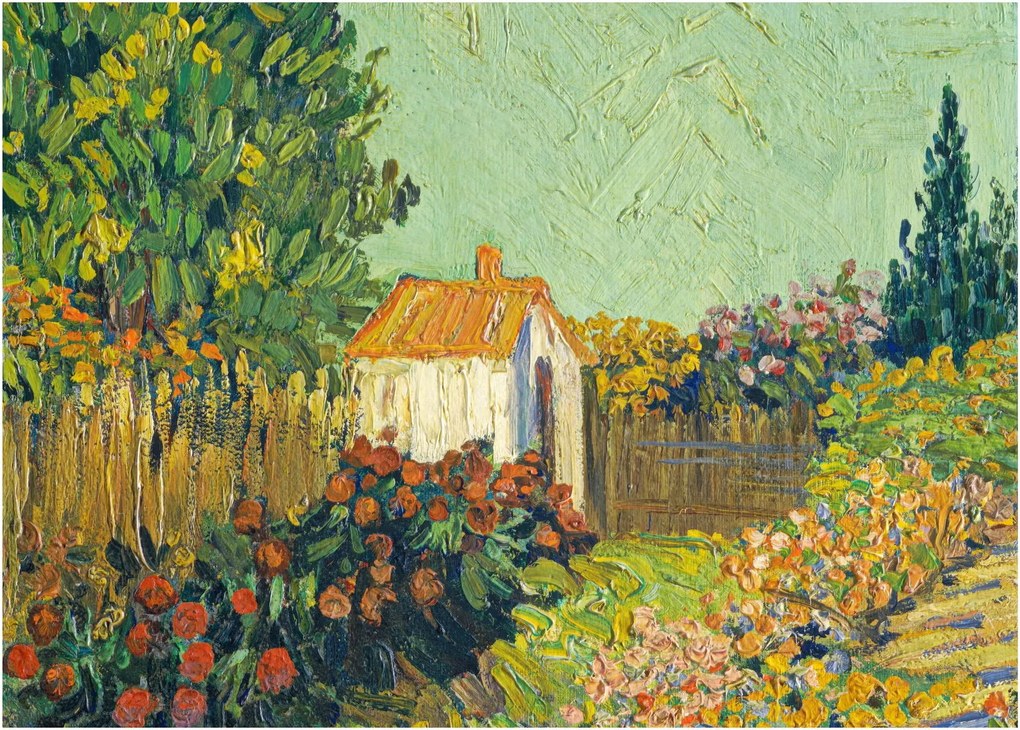 Üveg kép - Imitator of Vincent van Gogh, Landscape, reprodukciók (70x50 cm)