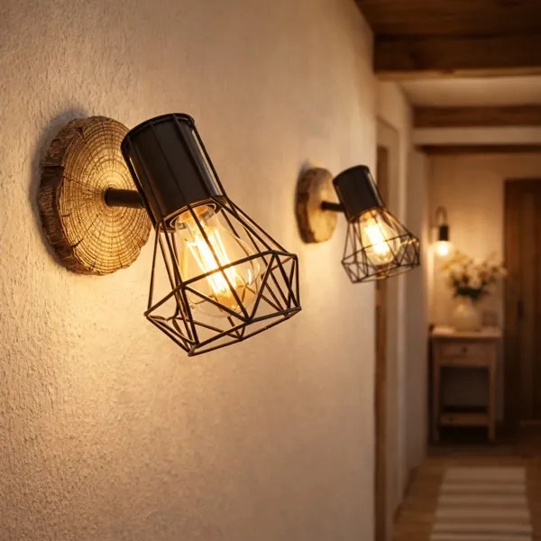 Globo 54017W-1 - PRISKA fali spotlámpa 1xE27/60W/230V