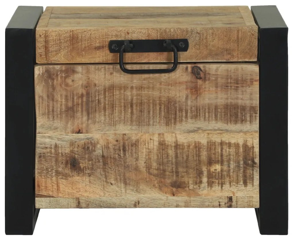 Tárolóládák 40x30x30cm Tömör mangófa és fém
