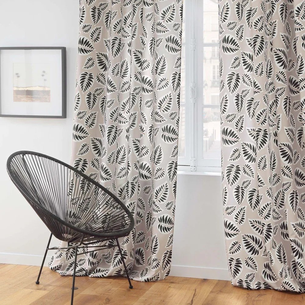 Fekete-bézs függöny 140x260 cm Alma – douceur d'intérieur