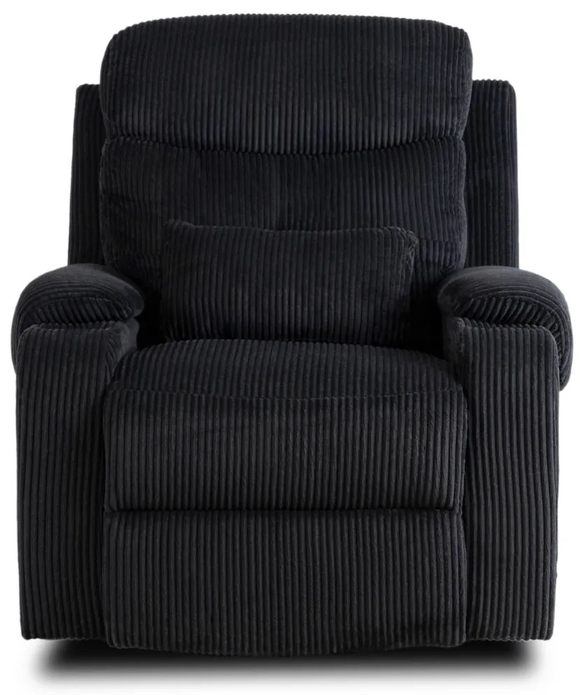 TV és Relaxfotel Fekete Kordbársony Szövettel. TORRES