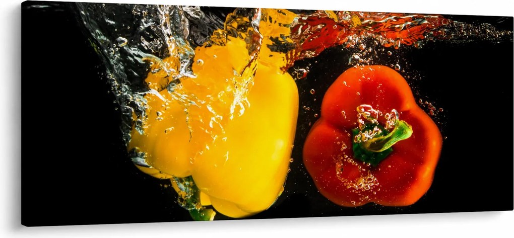 Kép - paprika a vízben (120x50 cm)