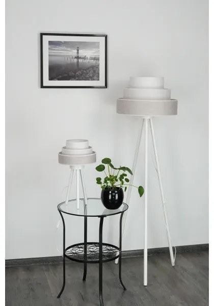 Brilagi - Asztali lámpa ALASKA LUNETA 1xE27/15W/230V szürke/krémes