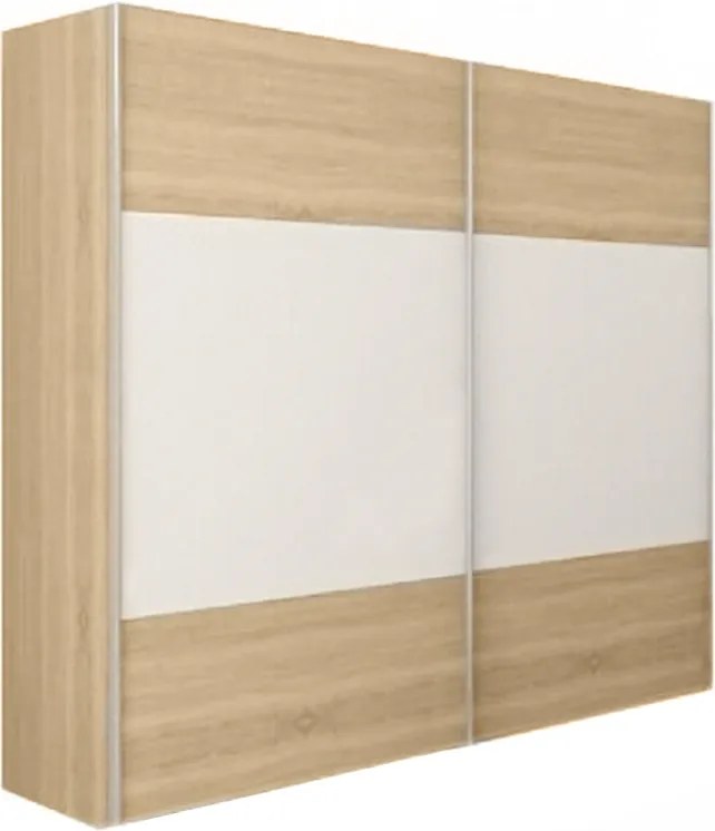 Hálószoba garnitúra (ágy 180x200 cm), tölgy sonoma/fehér, GABRIELA NEW