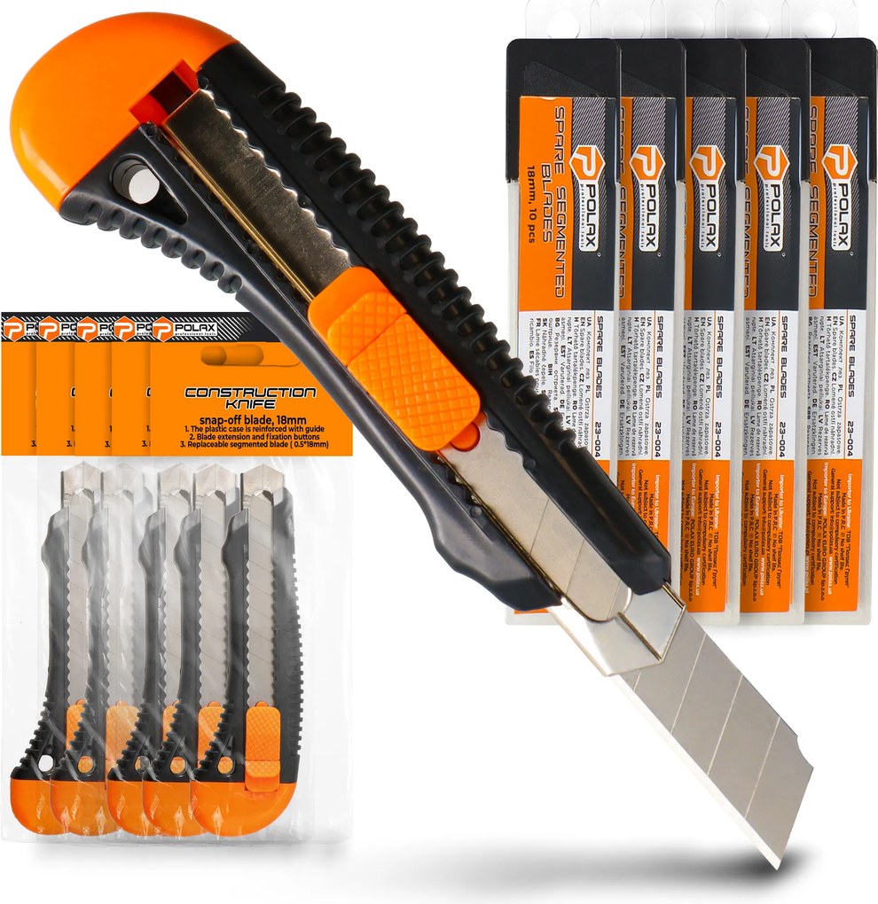 5x Tapéta Kés Kárpitvágó kés Karton 55x Penge Törött Betétek 6Z-P