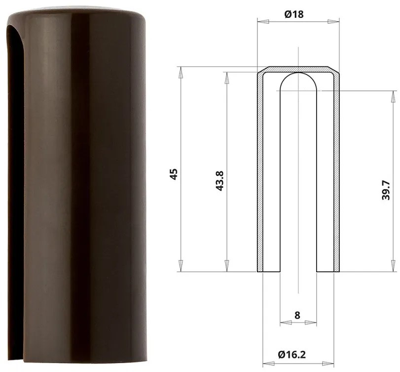 Otlav pánttakaró 3D 16 barna műanyag