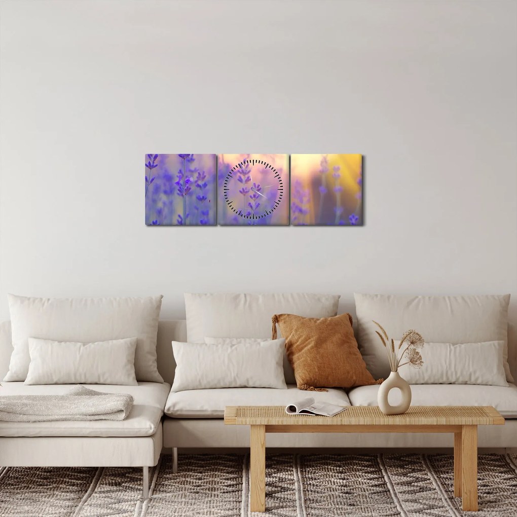 Kép - Levendula (órával) (90x30 cm)
