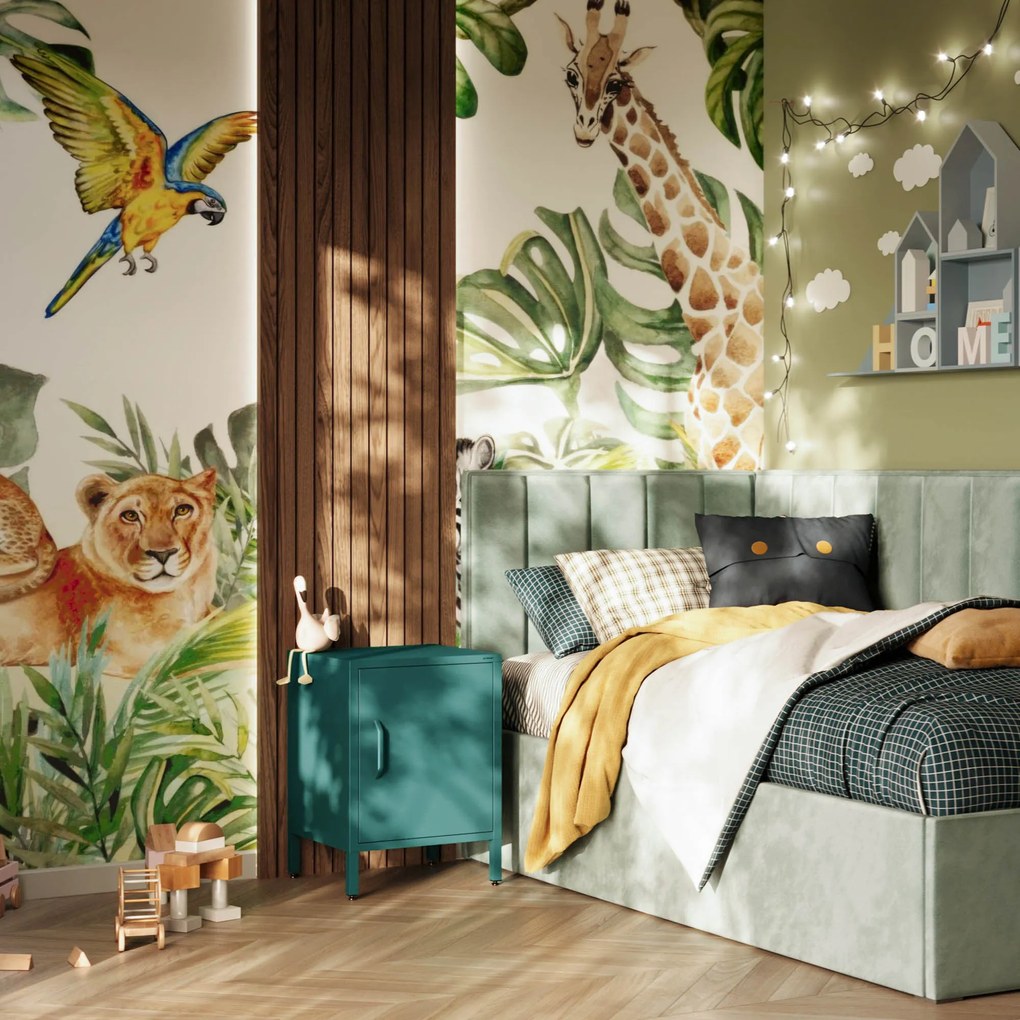 Éjjeliszekrény MIA, 424 x 595 x 400 mm, Modern: tengerszínű