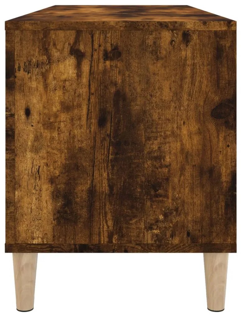 füstös tölgy színű szerelt fa hanglemezszekrény 100x38x48 cm