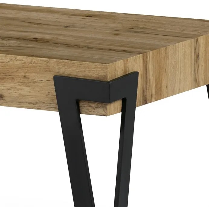 Dohányzóasztal 112 × 62 × 43 cm MDF vadtölgy AHG-263 OAK