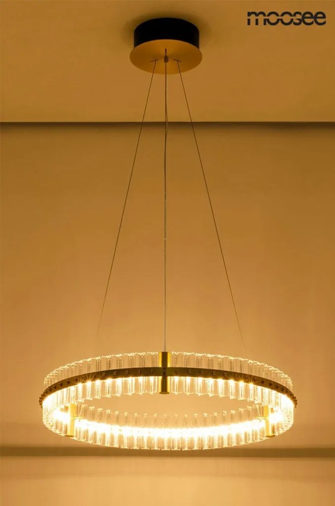 KING HOME MSE010100167 SATURNUS Kristály Függesztett Lámpa Arany LED IP20