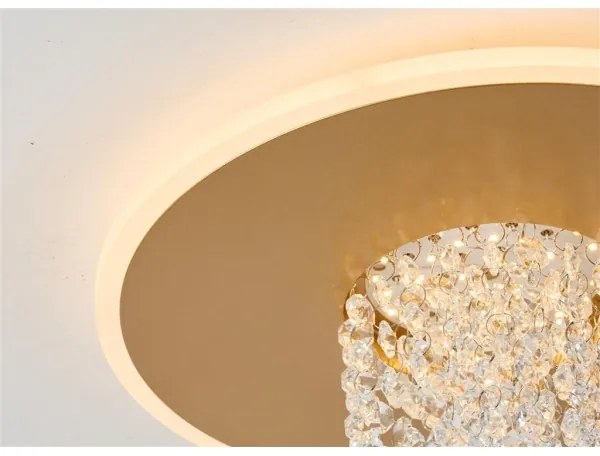 Searchlight 21126-32GO - DELUGE LED dimmelhető mennyezeti lámpa 20W/230V, Ø 31,5 cm, aranyszínű