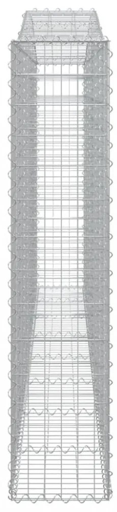 8 db íves horganyzott vas gabion kosár 400x30x140/160 cm