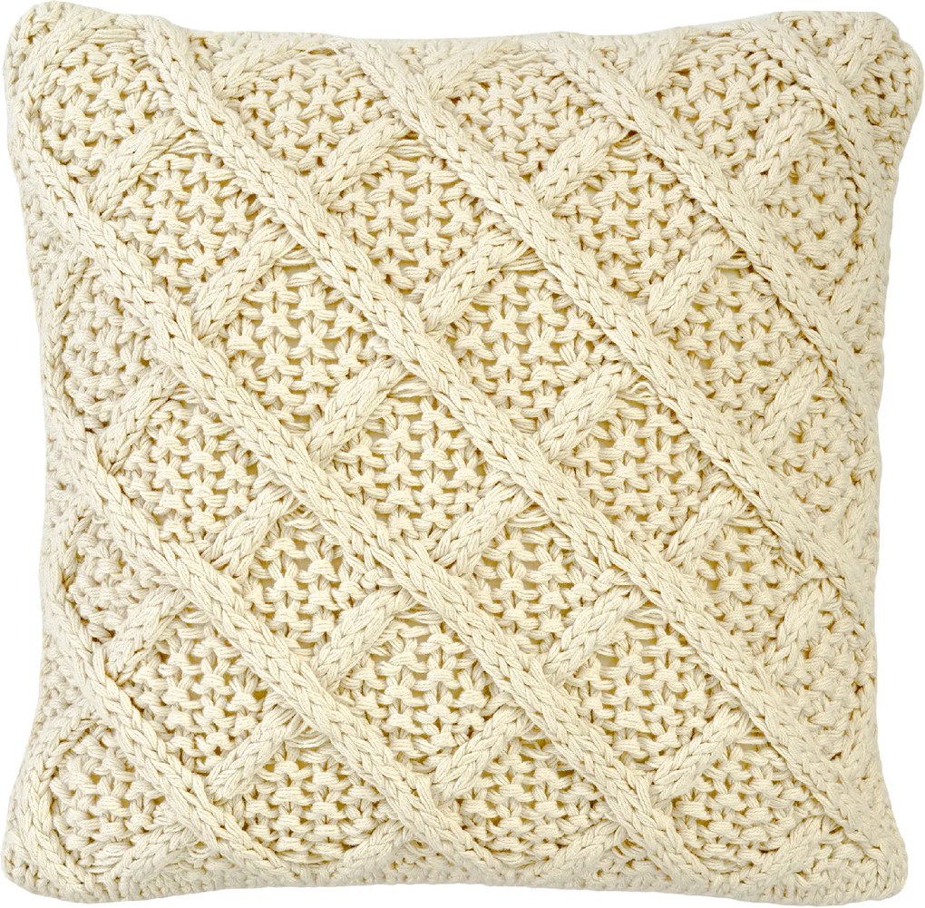 Párnahuzat Leeds 45x45 négyzet, krémszínű - Sander