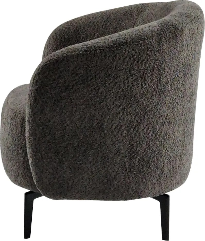 Fotel, szürkésbarna Taupe/fekete, PRESO