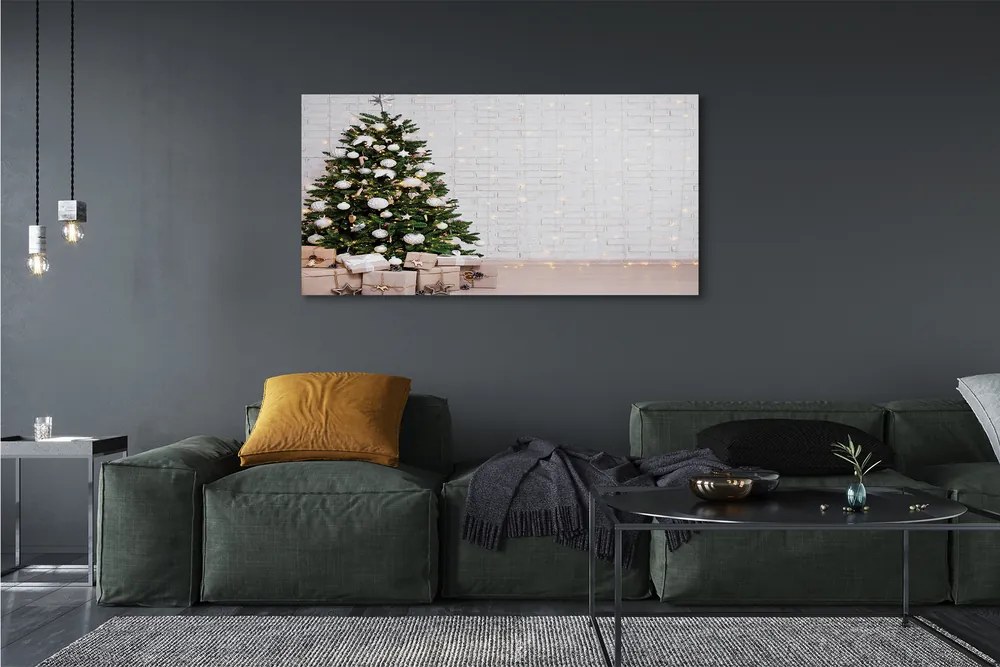 Canvas képek Karácsonyfa díszítés ajándék 125x50 cm