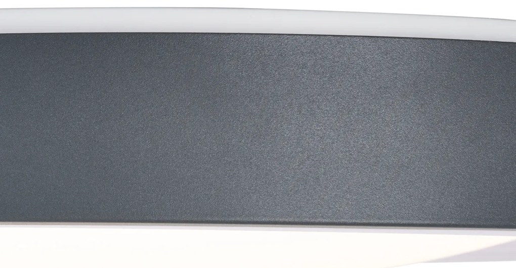 Modern mennyezeti lámpa szürke fehérrel 48 cm LED-del, szabályozható RGB - Kanton