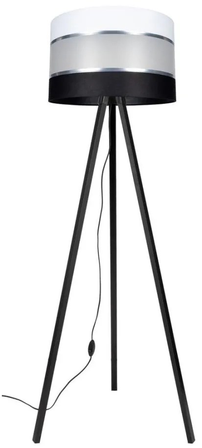 Állólámpa CORAL 1xE27/60W/230V wenge/fekete/fehér/krom