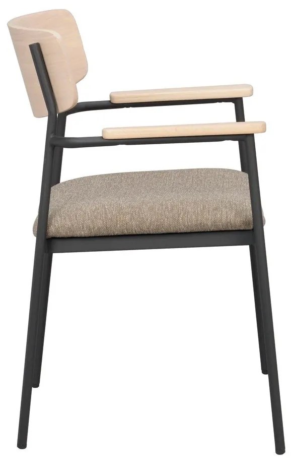 Bézs-natúr színű étkezőszék szett 2 db-os Maymont – Rowico