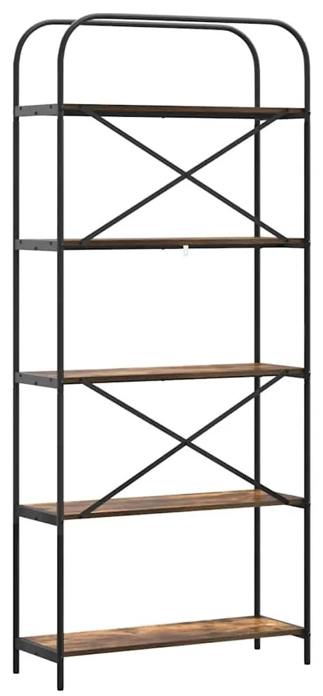 Könyvespolc Füstölt tölgy 80 x 30 x 183 cm Faanyag