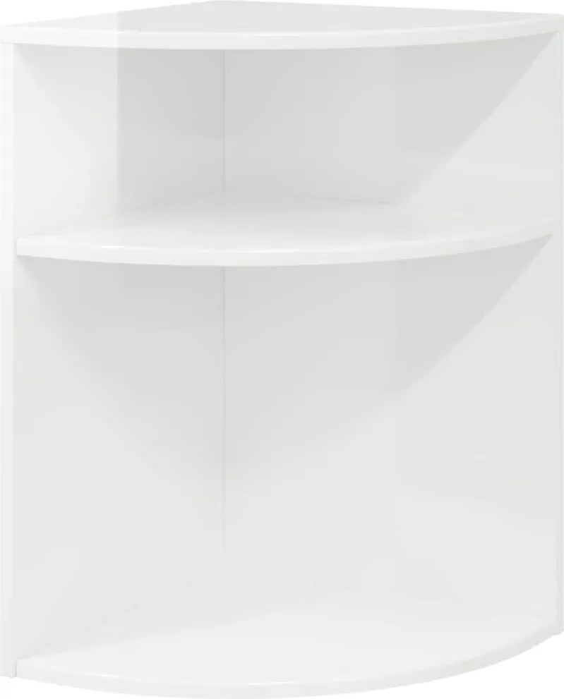 vidaXL Végasztal Magas Fényű Fehér 39,7 x 39,7 x 60 cm Faanyag