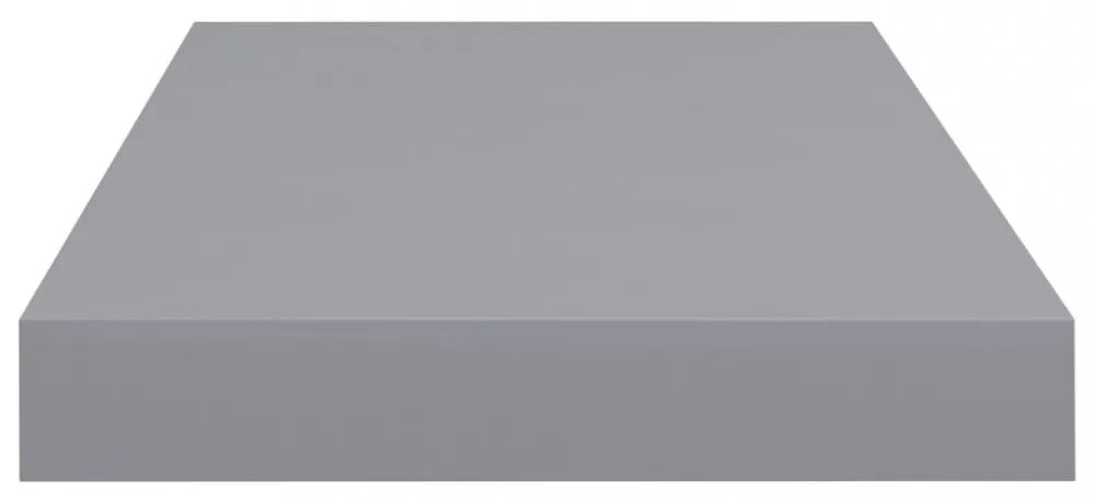 4 db szürke MDF lebegő fali polc 50 x 23 x 3,8 cm