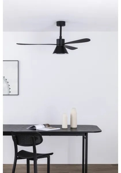 FARO 33761WT-23-LED Dimmelhető ventilátor AMELIA L CONE LED/20W/230V fekete átm. 132 cm WT +DO