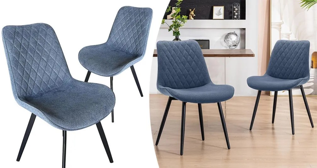 Zoe étkezőszék 2 db, acélkék