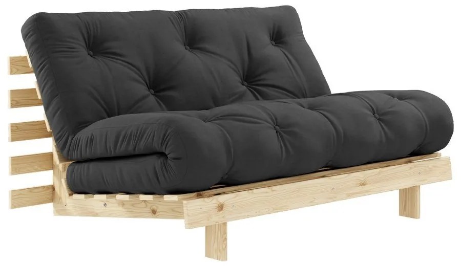Sötétszürke kinyitható kanapé 140 cm Roots – Karup Design