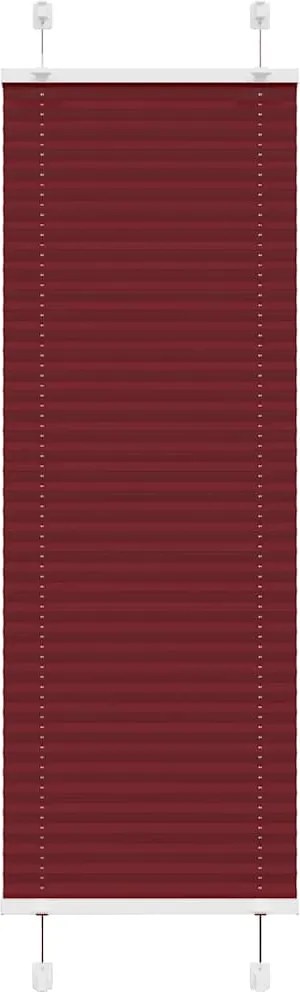 vidaXL pliszírozott redőny Bordeaux piros 40x100 cm szövetszélesség