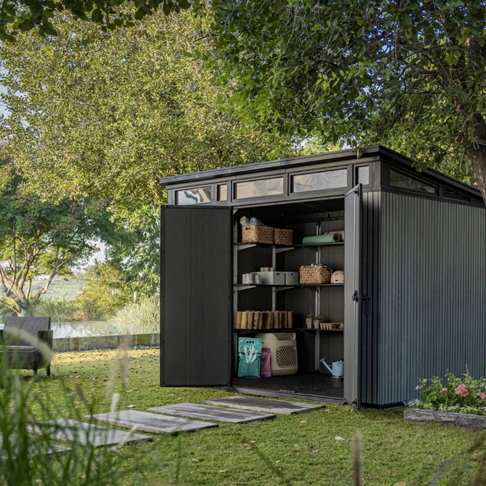 Signature PENT 9x7 műanyag kerti ház velencei szürke