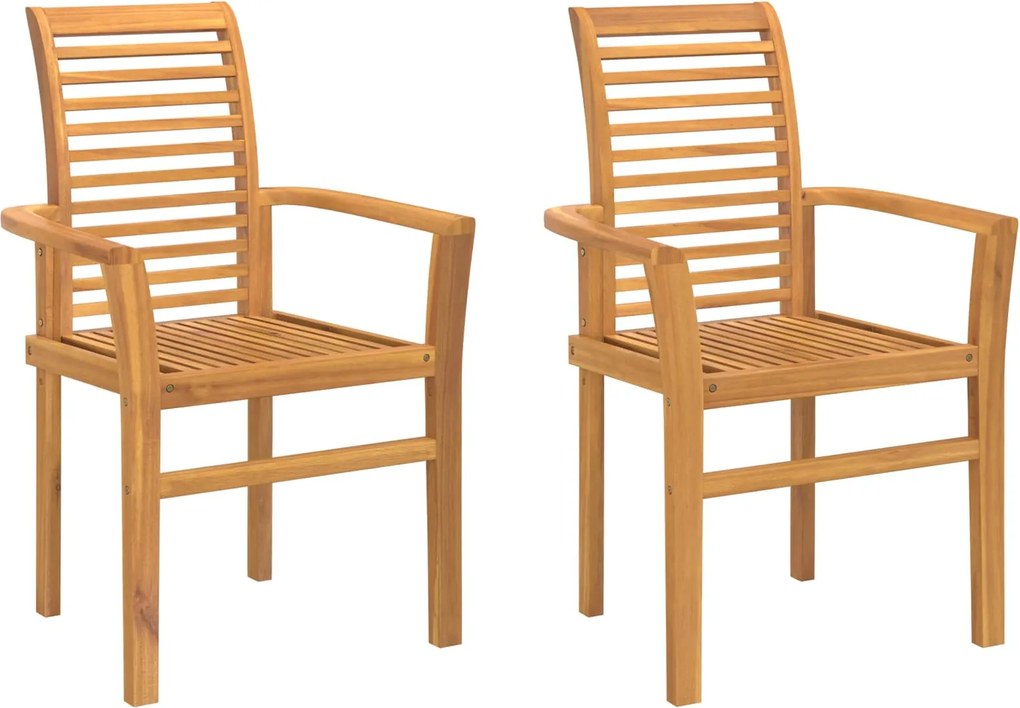 vidaXL Étkezőszék 4 pcs Barna 62 x 55 x 94 cm Tömör Teakfa