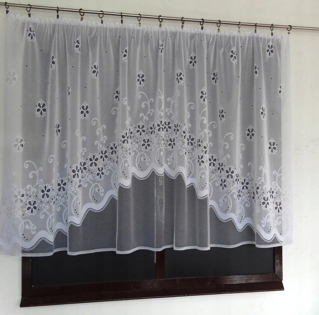 Mg Függöny Szikra És Fehér 250X120 Kész M Szalaggal