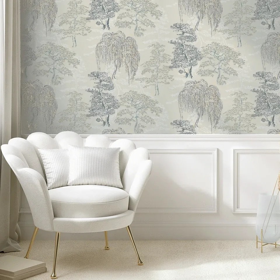Arthouse Signature 1 Oriental Garden kék fa mintás papír tapéta – 909809