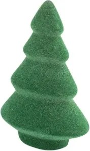 Zöld karácsonyfa figura velúr felülettel 13 cm Altom Design