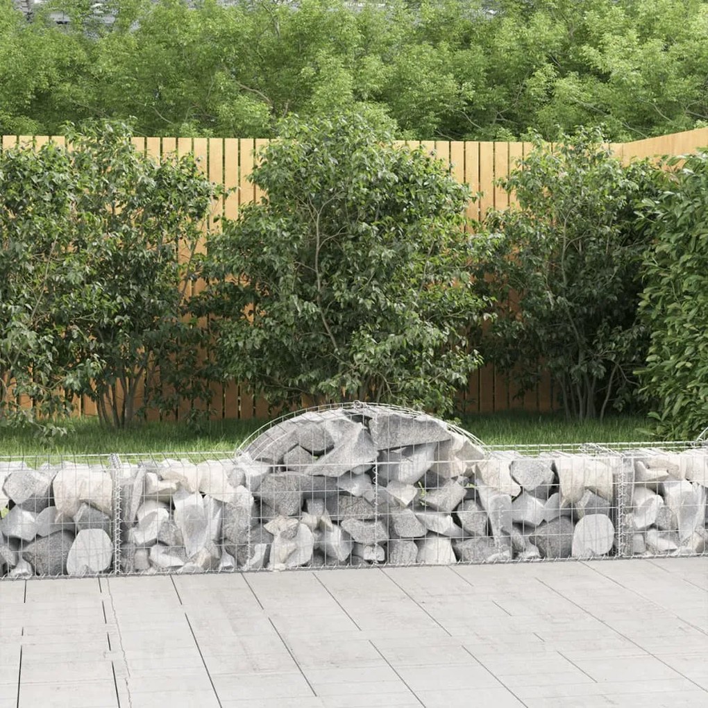 25 db íves horganyzott vas gabion kosár 200x50x40/60 cm