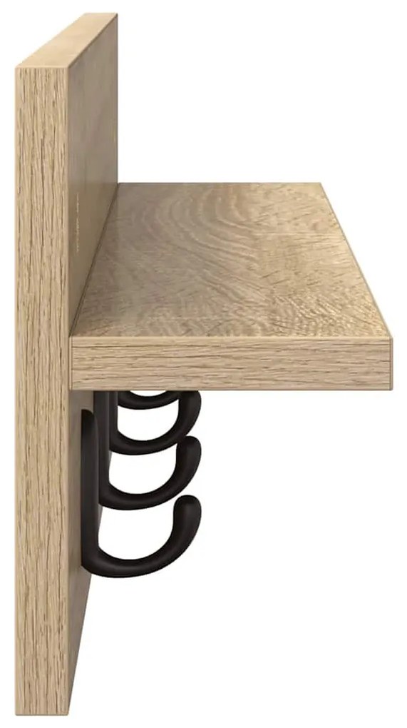 Fali Kabáthorog sonoma tölgy 60 x 10.5 x 18 cm Faanyag
