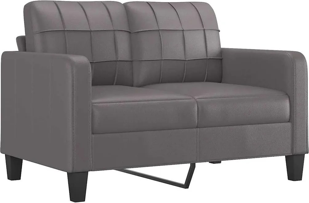 vidaXL 2 személyes szürke műbőr kanapé 120 cm