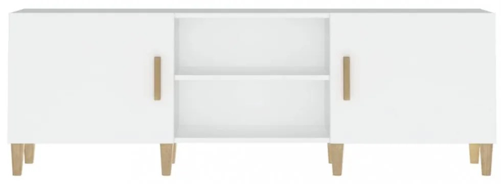 fehér szerelt fa TV-szekrény 150 x 30 x 50 cm