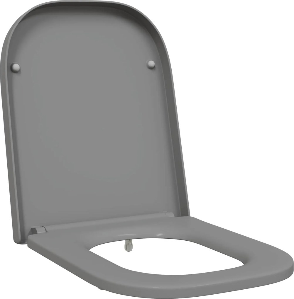 vidaXL WC ülőke Szürke 47,5 x 35 x 3,6 cm Duroplast