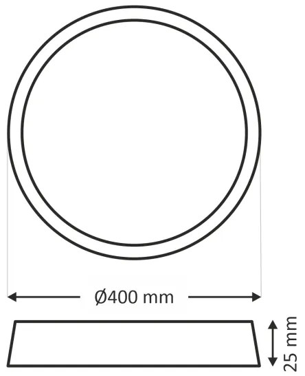 LED mennyezeti lámpatest LED/32W/230V 3000/4000/6500K átm. 40 cm barna