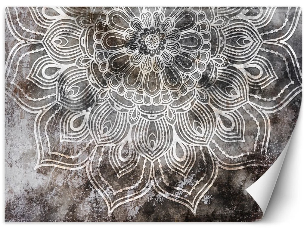 Gario Fotótapéta Szürke mandala Anyag: Vlies, Méret: 150 x 105 cm