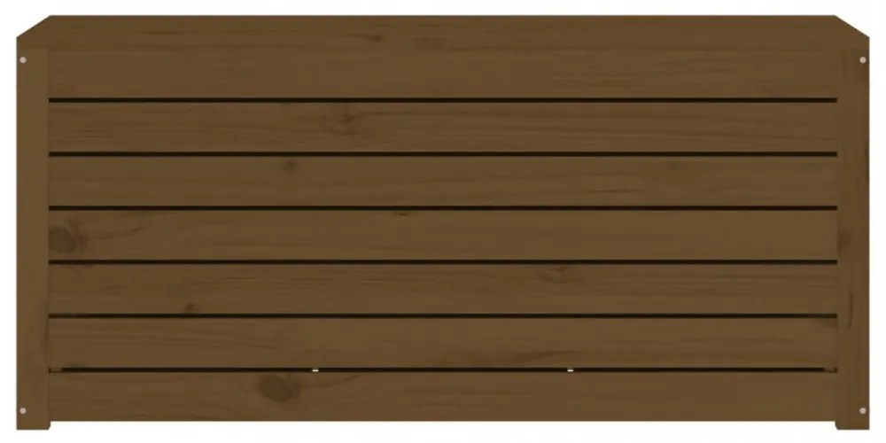 mézbarna tömör fenyőfa kerti láda 101 x 50,5 x 46,5 cm