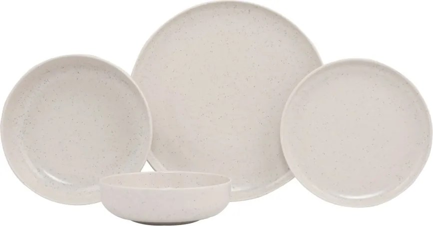 16 részes porcelán étkészlet krém