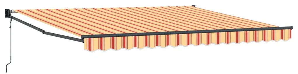 automatikus behúzható napellenző sárga és narancssárga 400x300 cm